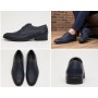 Pantofi Derby bărbați bleumarin din piele naturală perforată 346ABLM